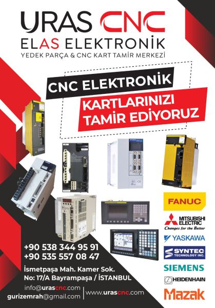 KART TAMİRİ, URAS CNC - ELAS ELEKTRONİK | CNC YEDEK PARÇA & CNC