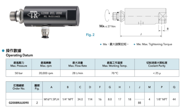 G2008RUL0090 CTS - ROTARY JOINT