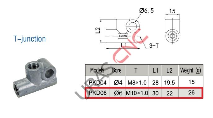 PKD06 3 YOLLU NİPEL M10*1