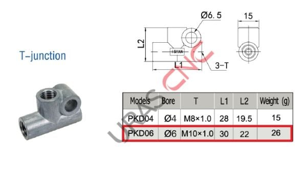 PKD06 3 YOLLU NİPEL M10*1