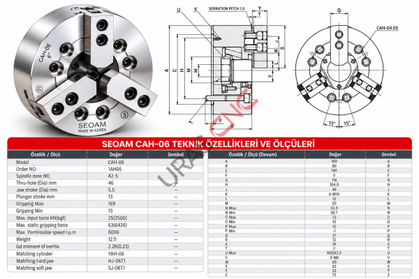 SEOAM CAH-06 HİDROLİK TORNA AYNASI