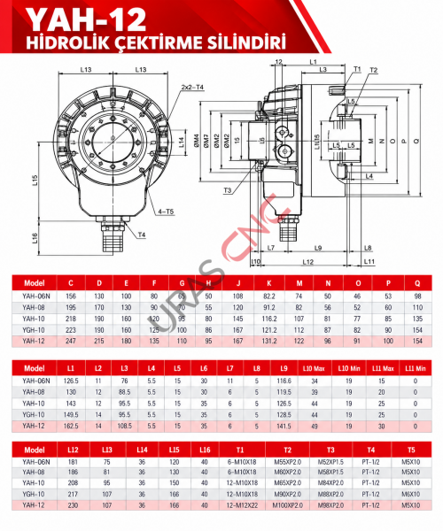SEOAM YAH-12 HİDROLİK SİLİNDİR